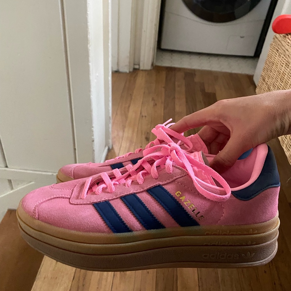 Adidas Gazelle Pink and Blue Sneakers